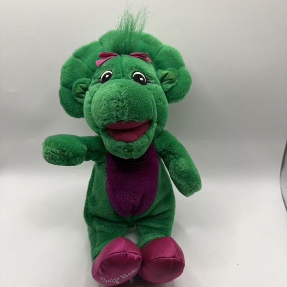 Other - Baby Bop Green Dinosaur (Barney The Purple Dinosaur) Soft Plush 11" 1992 *SINGS*